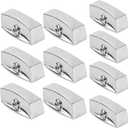 Chrome Knob Dial for Gas Control Valve, Fit for D-Shape Valve Stem Design Gas Control Valve Stove Range Oven Griddle Char Broiler - Replacement for Gas Stove Range Knobs (10 Pack)