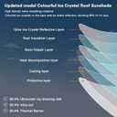[2025 Upgrade] Sunshade Roof for Tesla New Model Y Juniper 2025 Colorful Ice Crystal Glass Sunroof No-Sag Design Retractable Sunshade Heat Insulation Roof Window Sun Protection Snap Foldable(White)