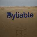 48in Round Folding Table with Carrying Handle, White 4 Feet Portable Plastic Dining Card Table for Kitchen or Outdoor Party Wedding Event