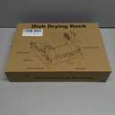 Dish Drying Rack Kitchen - Dish Racks for Kitchen Counter Space-Saving, Dish Drainer with Automatic Drain and Adjustable Spout, Dishwasher Rack with Cutlery Holder, 16.5" D x 11.6" W x 6.6" H (1 Tier - Black)