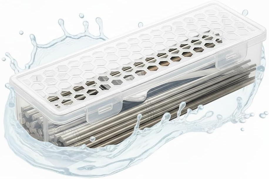 Dishwasher Basket for Small Items, Dishwasher Silverware Holder for Chopstick, Knives, Scoops, Ideal for Small Utensils for Washing, Drying, or Storing (Rectangular)