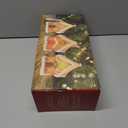 Christmas Gingerbread House Tabletop Decoration Lighted Christmas Village House Real Wax Battery Operated with Remote Flickering LED Light Christmas Village Decor for Mantel Desk Table Centerpiece