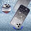 LUVI Compatible with iPhone 12 Pro Max Glitter Diamond Case Cute Bling Rhinestone Sparkle Shiny Crystal Bumper Luxury for Girls Women Protective 3D Handmade Cover 6.7 inch Black