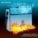Fireproof Document Bag - Fireproof Box [Thermal Insulated] Fireproof Safety Boxes for Home Large Fireproof Bag Lockable Zipper Fireproof Safe Box Home Safes Fireproof Waterproof Fireproof Money Bag