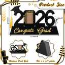 Leinuosen Congrats Grad Frame 2026 Graduation Gifts Black Wooden Standing Frame with Tassel Holder for 2.5 * 3.5" Photo Graduation Party Decorations Table Centerpieces for College Senior High School