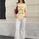 SweatyRocks Women's Letter Shirt Lemon Graphic Tees Short Sleeve Casual T Shirts (Yellow, M)