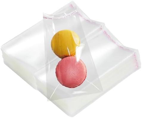 RONSBILL 400PCS 3.2Mil Clear Self Sealing Cellophane Bags 3x5 Inches Cookie Bags Self Adhesive Resealable Cellophane Bag for Packaging Cookies Party Favors Candy Gifts Jewelry Thick