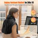 Weighted Heating Pad for Neck and Shoulders and Back,30s Fast Heating for Pain Relief, Ergonomic Heated Wrap, 160 Max Temp 8 Heat & 16 Auto-Off Timers,Memory Function,Birthday Gifts for Women,Black