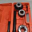 QWORK BSPT Pipe Thread Kit, Heavy Duty 1/8-inch to 2-inch Pipe Cutter + BSPT Ratchet Pipe Threader (1/2", 3/4", 1")