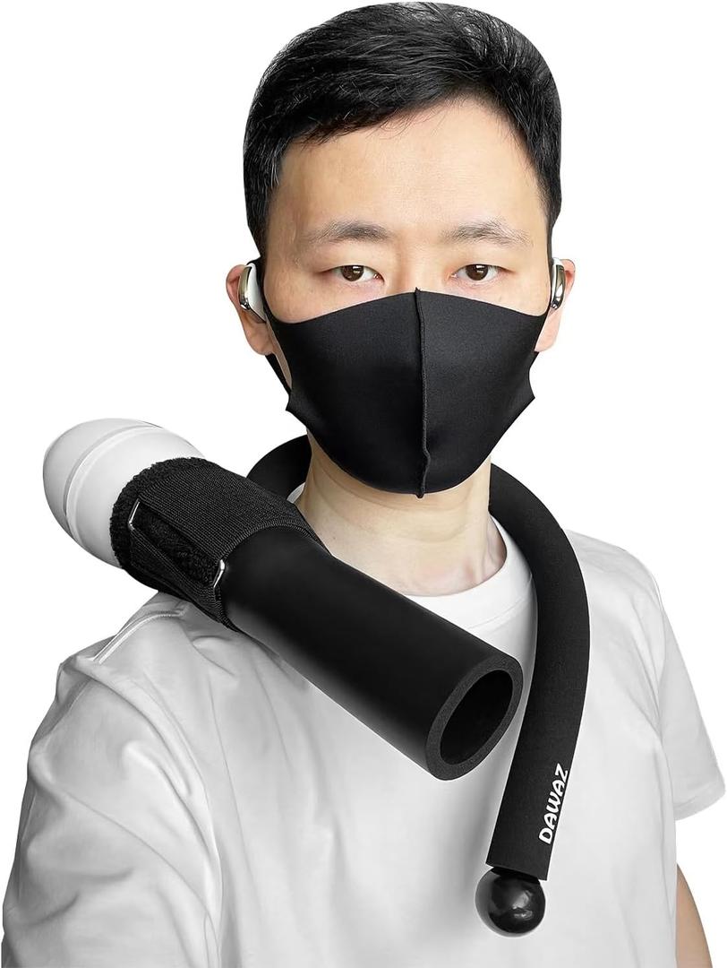 DAWAZ pet Grooming Dog Hair Dryer Water Blowing Machine Neck Hanging Bracket Universal Adjustment Free Your Hands (D1), BLACK