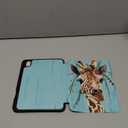 for iPad mini 7 Case - for iPad mini 6th/7th Generation Cases Women Girls Cute Folio Cover Girly Giraffe Design Unique Pencil Holder for Apple Mini 6 2021/Mini 7 A17 Pro 2024 Case 8.3 Inch