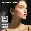 Wireless Earbuds, Bluetooth 5.4 Headphones, True Wireless Stereo Earphones with Noise Cancelling Mic, IPX7 Waterproof, Comfort Fit and Fast Charging Ear Buds (Black)