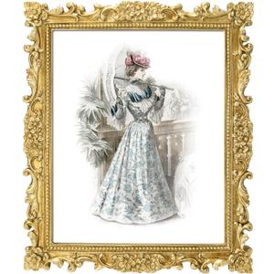 GUOER 8x10 Picture Frames Vintage Photo Frame with Glass Front Antique Picture Frame for Tabletop Wall Hanging (8x10, Shiny Golden)