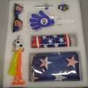 Soccer Fan Gear Set for 2026 World Tournament, Soccer Party Favors Kit with Flag,Scarf, Face Paint, Clapper, Horn&Glasses,Supporter Accessories for Game Day, Sports Event, Gift