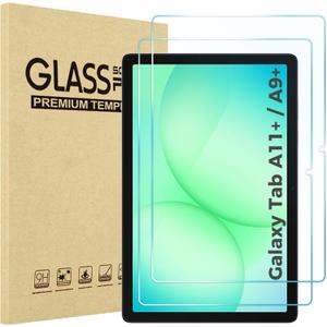 ProCase 2 Pack Screen Protector for Galaxy Tab A11 Plus 2025 / Tab A9 Plus 11 Inch 2023, HD Tempered Glass 9H Film Guard for Tab A11+ / A9+ 5G 11"
