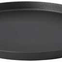 Cast Iron Pizza Pan  Reversible Round Pan with Dual Handles  Black Baking & Cooking Skillet for Oven, Grill, or Stovetop Use, 13.75 Inch