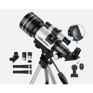 Astronomical Telescope for Kids, 70mm Aperture, 400mm Focal Length, 24-180X Magnification, Fully Multi-Coated Optics, AZ Mount with Tripod