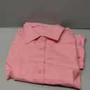 Siliteelon Women's Button Down Shirts Long Sleeve Dress Shirts Wrinkle Free Collared Work Office Solid Blouses Corset Tops (XX-Large, A Peach Pink)