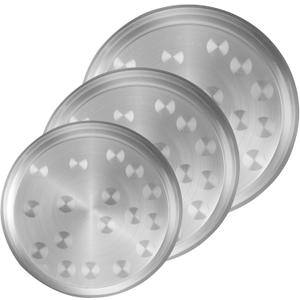 Stainless Steel Round Serving Trays Set 3Pcs with Deep Edges Heavy Duty 18/10 Steel, Food Serving Platters for Kitchen Hotels Parties & Pizza,Tea (35CM, 40CM, 45CM)