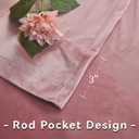 Roslynwood Velvet Blush Pink Curtain 84 inches Long - Curtains Thermal Insulated Rod Pocket Window Luxury Panels Drapes for Bedroom/Living Room,W52 X L84 Inch, 2 Panels
