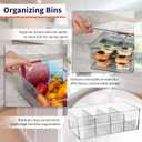 ClearSpace Pantry Organization and Storage Bins with Removable Dividers & Lids Perfect Pantry Organizers or Kitchen Organization Refrigerator Organizer Bins, Cabinet Organizers, 4 Pack