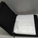 Trading Card Binder Card Binder 9 Pocket with 60 Removable Sleeves Toploader Binder 3-Ring Zip Card Collection Binder Album for Baseball Card Sports Card and TCG MTG Cards of Gifts (Black and White)