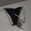ZAFUL Bikini Bottoms for Women Tie Side String Bathing Suit Bottoms High Cut Swimsuit Bottom (3-Black, L)