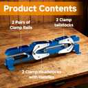 Upgraded 19 In Panel Clamps 2 Pack, 4 Way pressure steel parallel clamps