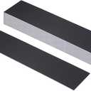 PATIKIL 8x2inch Blank Name Plates, 15Pcs Custom Engraved Name Plate Rectangle Laser Engraving Blanks for Personalized Office Desk DIY Painting Supplies, Black, White