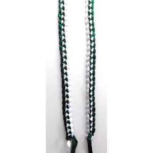 Graduation Lei,  Green & White, Black