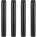 GeilSpace 6 Pack 1/2"  6" Pre-Cut Black Metal Pipe, Industrial Steel Fits Standard Half Inch Black Threaded Pipes and Fittings - Vintage DIY Industrial Shelving (1/2"  6")