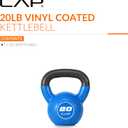 CAP Vinyl Coated Cast Iron Kettlebell, 20 LB Home Gym Weight