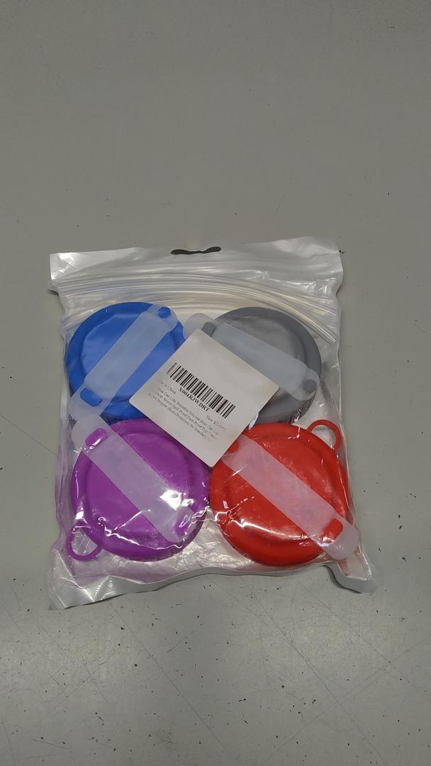 4pcs Soda Can Lids, Reusable Silicone Beer Can Covers with Straws Spill-Proof Dust-Proof Pop Canned Toppers Stopper Caps Shield Protectors for Standard Juice Seltzer Fizz Drink (4 Colors)