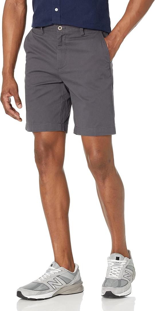 Amazon Essentials Men's Slim-Fit 9" Chino Short (Gray)