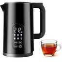 Electric Kettle with Temperature Control, 1.7L Stainless Steel Hot Water Kettle, 5 Presets for Tea & Coffee, 2H Keep Warm, Fast Boil, Auto Shut-Off & Boil-Dry Protection, Cordless Tea Kettle, Black