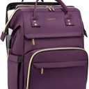 LOVEVOOK 17.3 Inch Laptop Backpack, Large Travel Backpack for Women, Water Resistant Teacher Backpack with Laptop Compartment, Professional Business Work bags with Charger, Dark Purple
