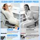 Upgrade Travel Cushion Airplane Seat with No External Pump, 3D Inflatable Seat Cushion, Adjustable Air Cushion with Non-Skid, Coccyx Tailbone Pain Relief Chair Pad for Office, Car, Wheelchair