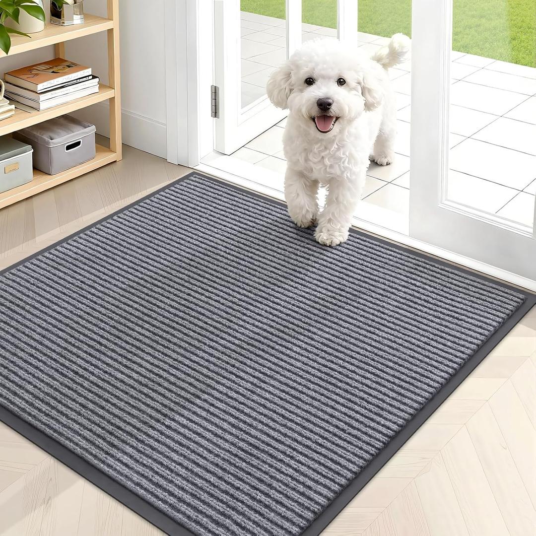 OLANLY Front Door Mat 35x30, Waterproof Heavy-Duty Indoor Outdoor Doormat
