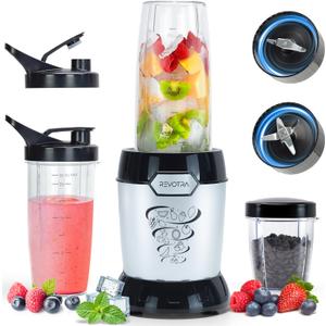 Smoothie Blender, 1200W Personal Blender for Smoothies, Blenders for Kitchen with 2 BPA-Free 26oz Travel Cups, Perfect for Smoothies, Frozen Drinks, Juices & Protein Shakes, Stainless Steel Blades