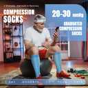 Compression Socks for Women & Men 7 Pairs Knee High Compression Socks 20-30 mmhg Best for Running,Nurse,Travel