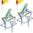 Wanqueen 2 Pack Mole Traps That Kill Best, Vole Traps Outdoor Use Scissor Mole Traps for Lawns, Mole Trap Easy to Set Galvanized Steel Reusable Quick Capture Gopher