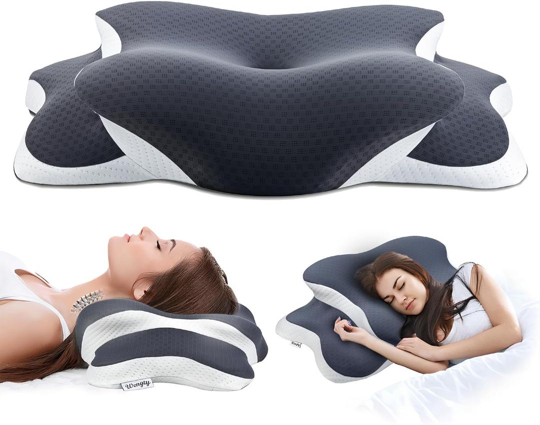 Cervical Pillow for Side Sleepers,Memory Foam Pillows for Neck and Shoulder Pain,Deep Sleep Pillows for Back Pain Sleeper, Dreamers Relief,Slumber,Stomach,Snoring Pillow (Almohadas Ortopdicas) (24.6"Lx14.6"Wx5.6"H, Gray)