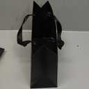 5 Pack Medium Black Gift Bags with Tissue Paper, 10.5"x4"x8.1" Shopping Paper Bags with Ribbon Handles, Perfect for Retail Wrapping, Birthdays, Weddings, Holidays, Parties