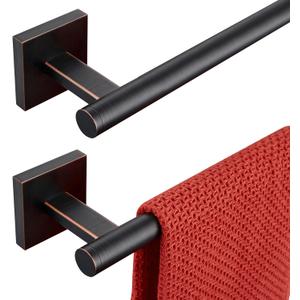 KOKOSIRI Bathroom Towel Bar Bath Towel Holders for Toilet Kitchen Cabinet Wall Mount 24 Inch, 2 Pack Oil Rubbed Bronze Stainless Steel B4005ORB-L24-P2