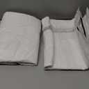 LIGICKY Set of 2 White Velvet Throw Pillow Covers Modern Minimalist Style Solid Decorative Black Rope Edging Soft Square Cushion Cases for Sofa Bedroom Party Dcor, 20" x 20" (Pack of 2), White, 2