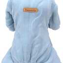 Dog Sweater Clothes Fleece Woolen Winter Warm Sweat Shirt 4 Legs Jumpsuit Pajamas Twist Print Sweater for Cat Blue L (Large (Back length: 10.6 inches))