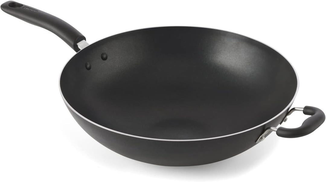 T-Fal Specialty Nonstick Woks & Stir-Fry Pan 14 Inch Oven Broiler Safe 350F Cookware, Pots and Pans, Dishwasher Safe Black