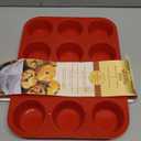 Mrs. Anderson's Baking Silicone 12-Cup Muffin Pan Baking Mold, BPA Free, Non-Stick European-Grade Silicone, 13.5 x 10 x 1.25-Inches