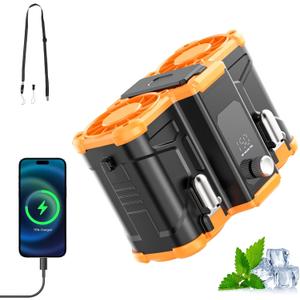 2025 Personal Waist Fan with 20,000mAh, Dual Motors, Portable Belt Clip on Waist/Shirt Cooling Fan, Neck Hanging Hands-Free, Perfect for Outdoor Sports, Work & Travel In the Hot Summer