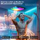 BSEED Wifi Smart Bathroom Exhaust Fan with Light, Bluetooth Speaker & Humidity Sensor, 230 CFM 1.5 Sone, 7 RGB Modes & 3CCT Adjustable Light & Nightlight, Music Sync, App/Remote Control, Easy Install